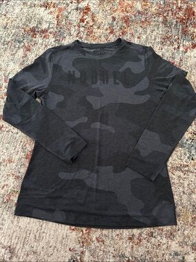 NOBULL Dark Gray Camo Long Sleeve Shirt